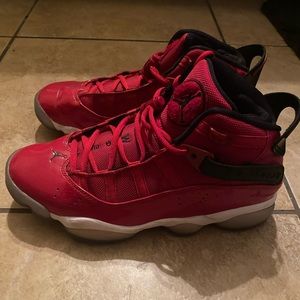 7.5 "Gym Red" Jordan's 6 rings